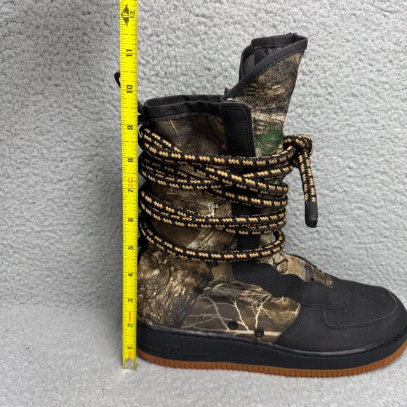 Nike Air Force 1 High Mens 9.5 Shoes Black Camo SF Realtree Zip 2019 Sneakers - Picture 12 of 12